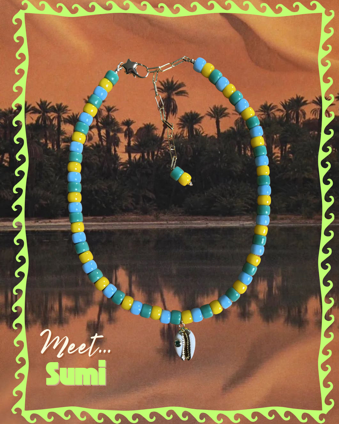 Sumi necklace (blue)